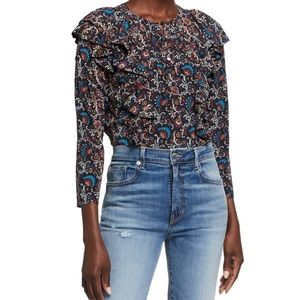 Veronica Ameria Printed Silk Top